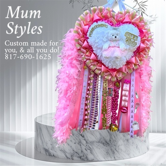 WHATAMUM Homecoming Mum Sash Pin or graduation lei custom made all colors themes - Picture 14 of 17